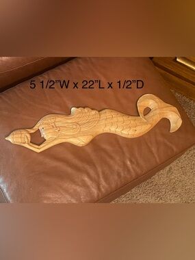 Beautiful Hand-Carved Wooden MERMAID Wall Decor
